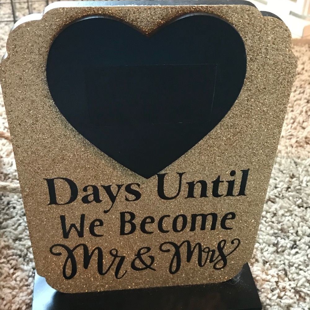 Wedding chalk board countdown